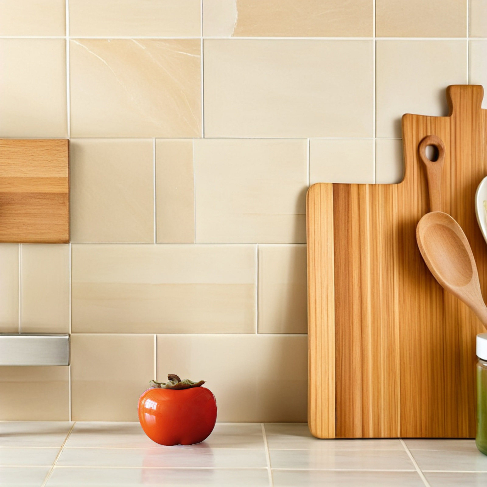 Food Storage Jars Airtight - 2 szt. Pomarańczowe ceramiczne słoiki w