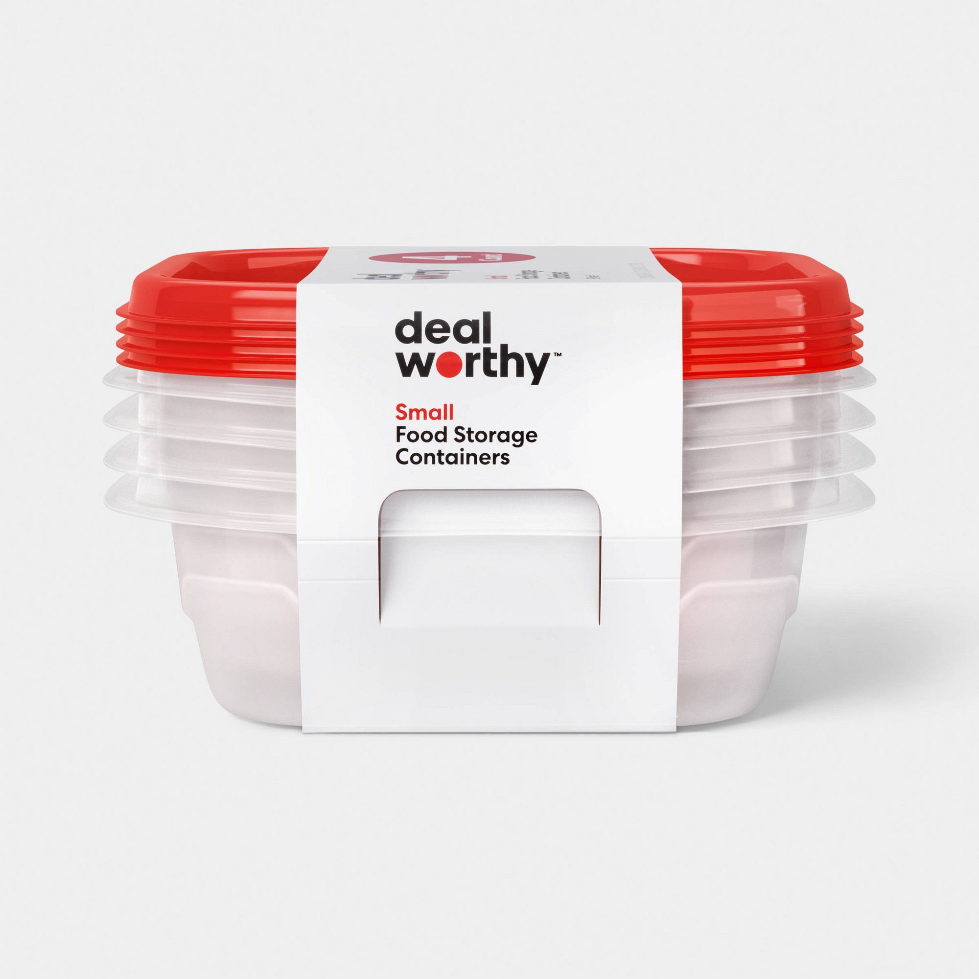 Food Storage Meal Prep - Małe kwadratowe pojemniki na żywność 4ct