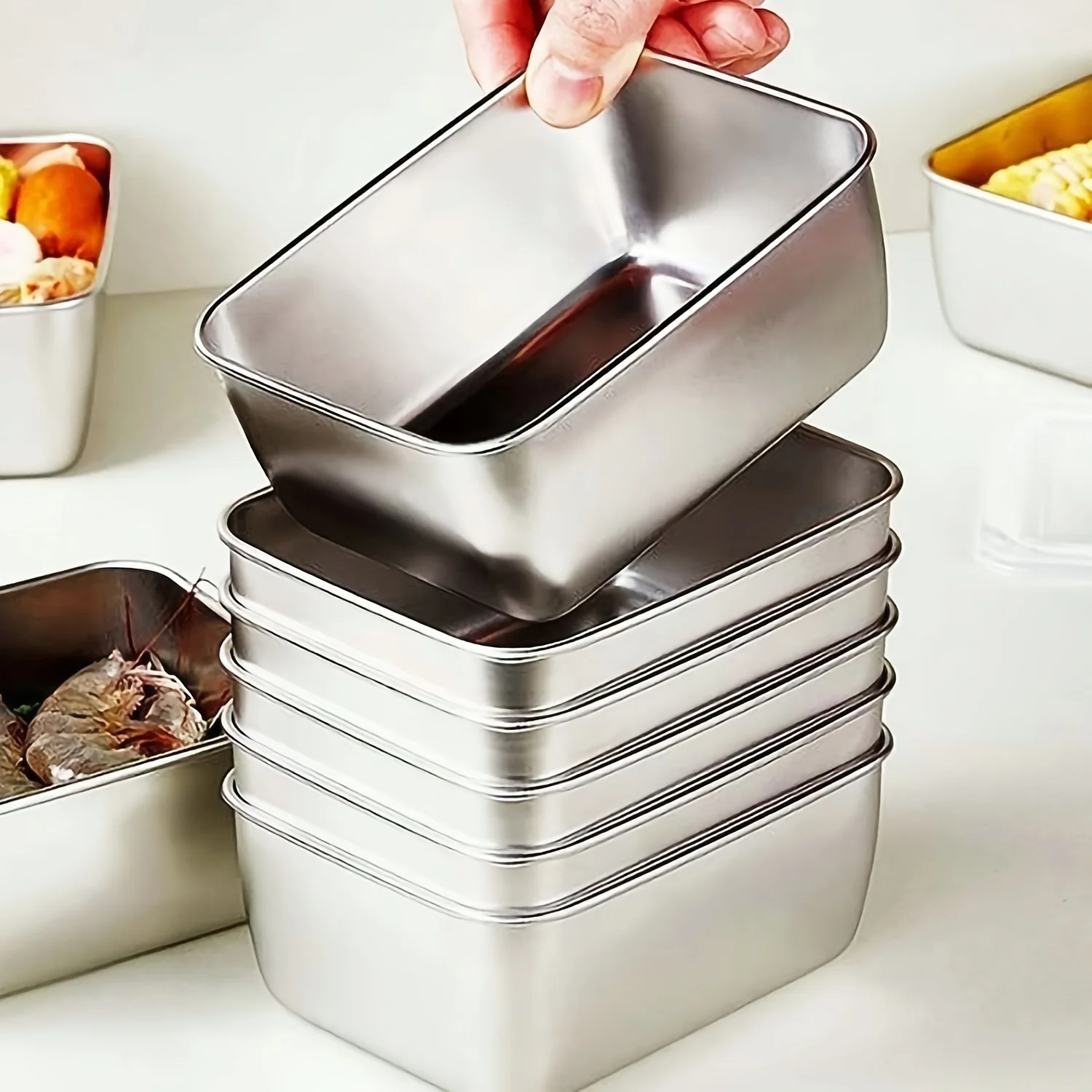 Set Food Storage - Zestaw pojemników na żywność ze stali
