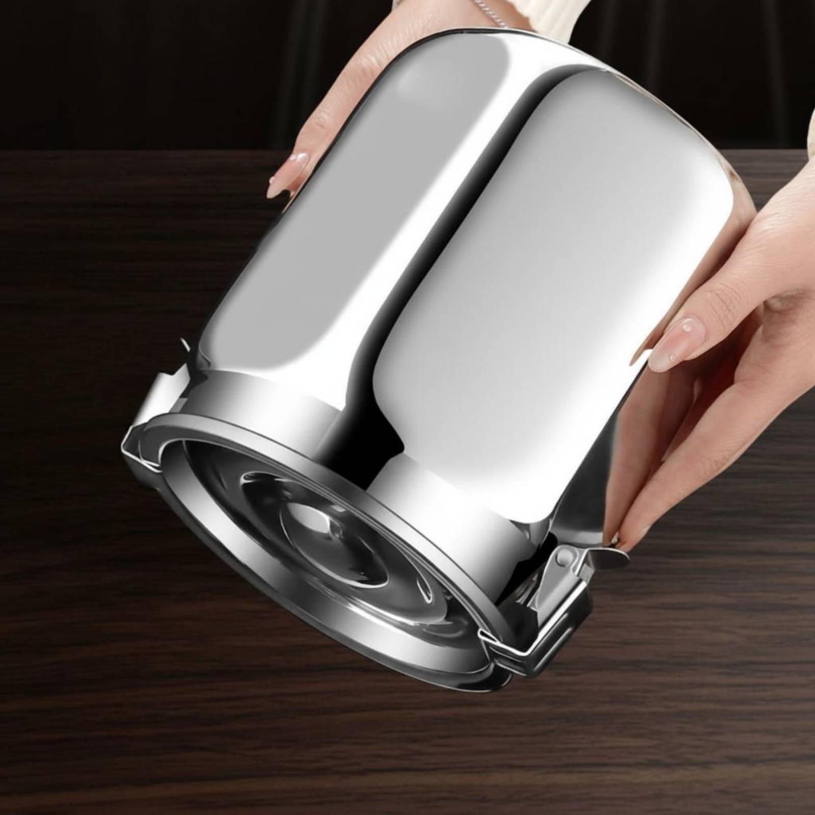 Food Storage Jars Airtight - Hermetyczny pojemnik ze stali nierdzewnej, srebrny