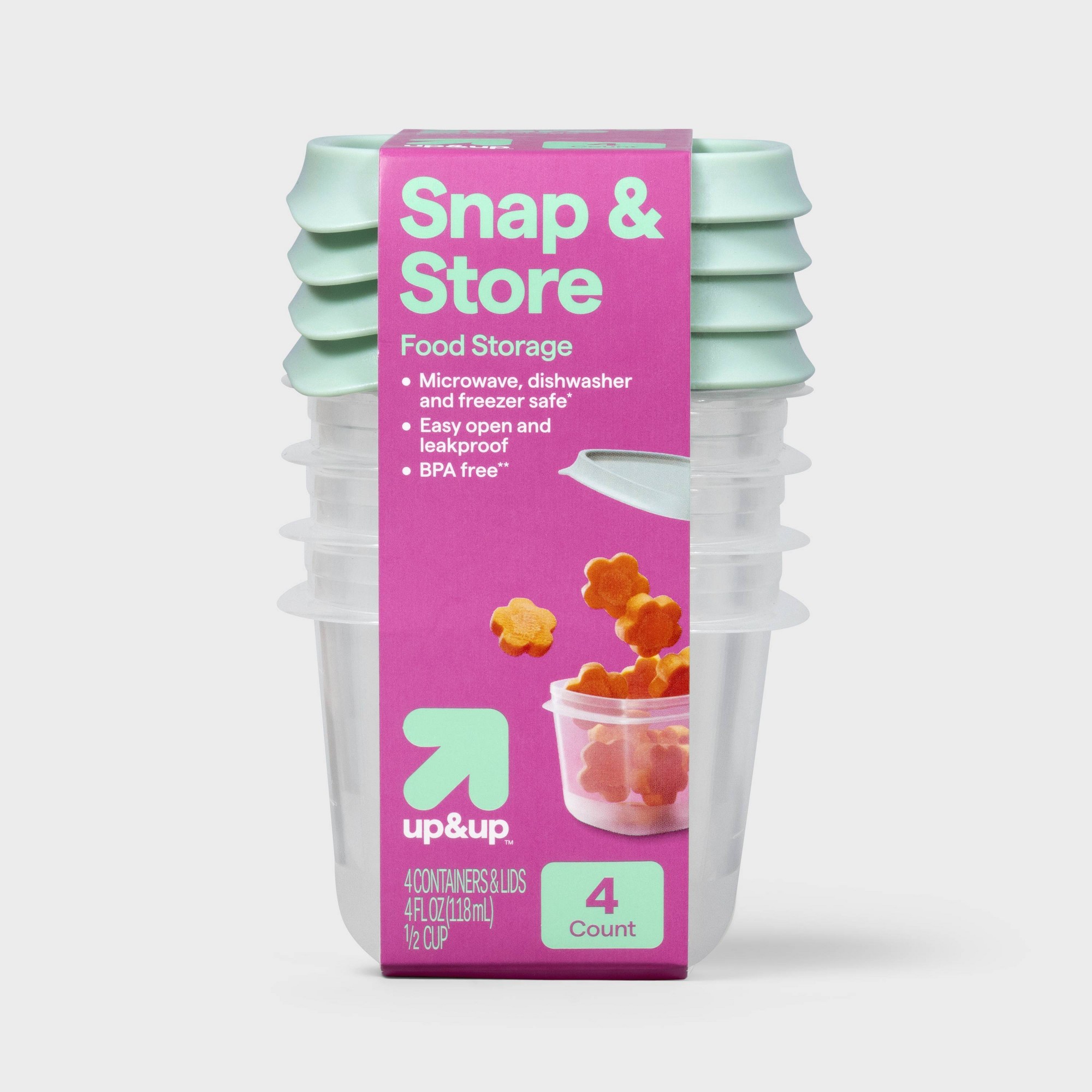 Food Storage Prep Containers - Pojemniki do przechowywania żywności 4ct Mini