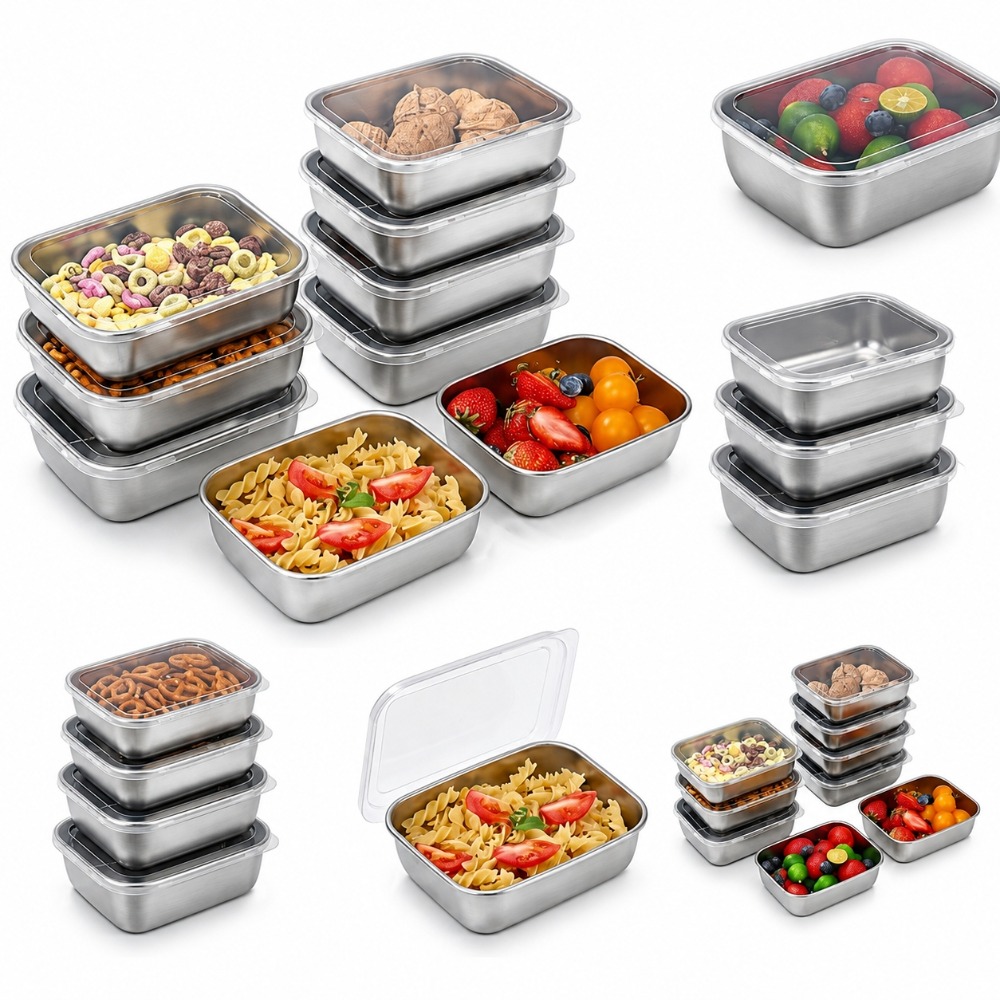 Stainless Lunch Box - 6 SZT. Pojemników na żywność ze