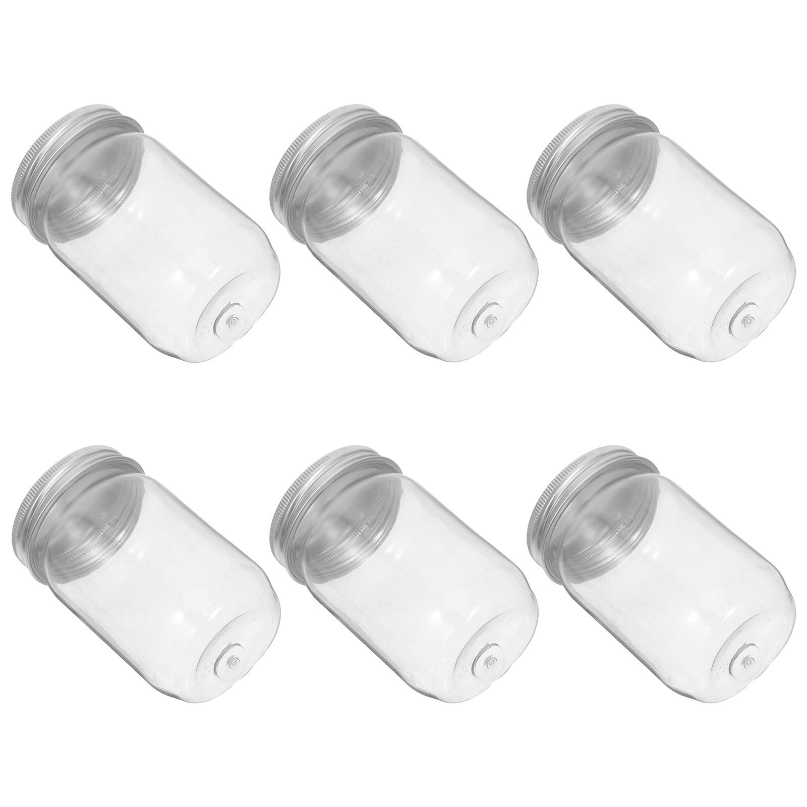 Food Storage Jars Airtight - 6 szt. Przezroczystych plastikowych słoików typu
