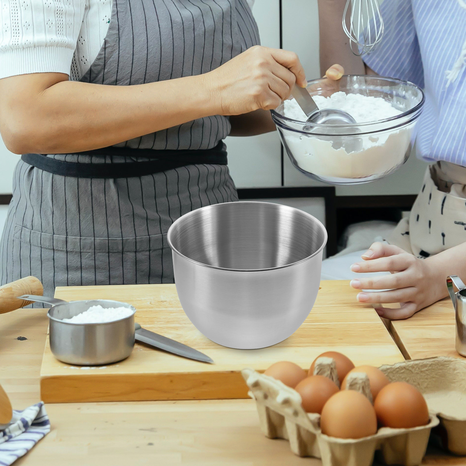 Food Storage Meal Prep - Głęboka miska ze stali nierdzewnej, gruba