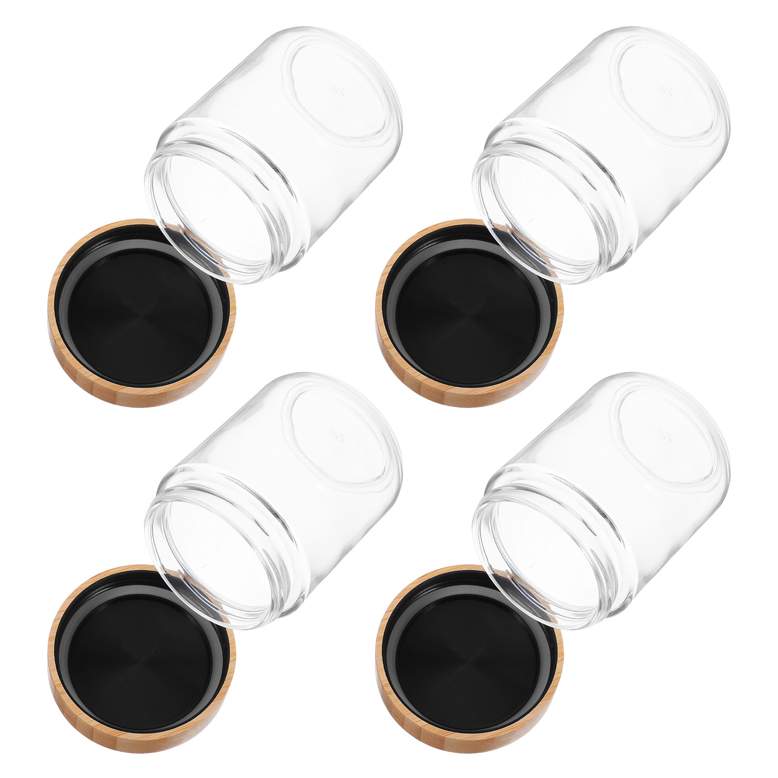 Food Storage Jars Airtight - 4 sztuki szklanych słoików do przechowywania