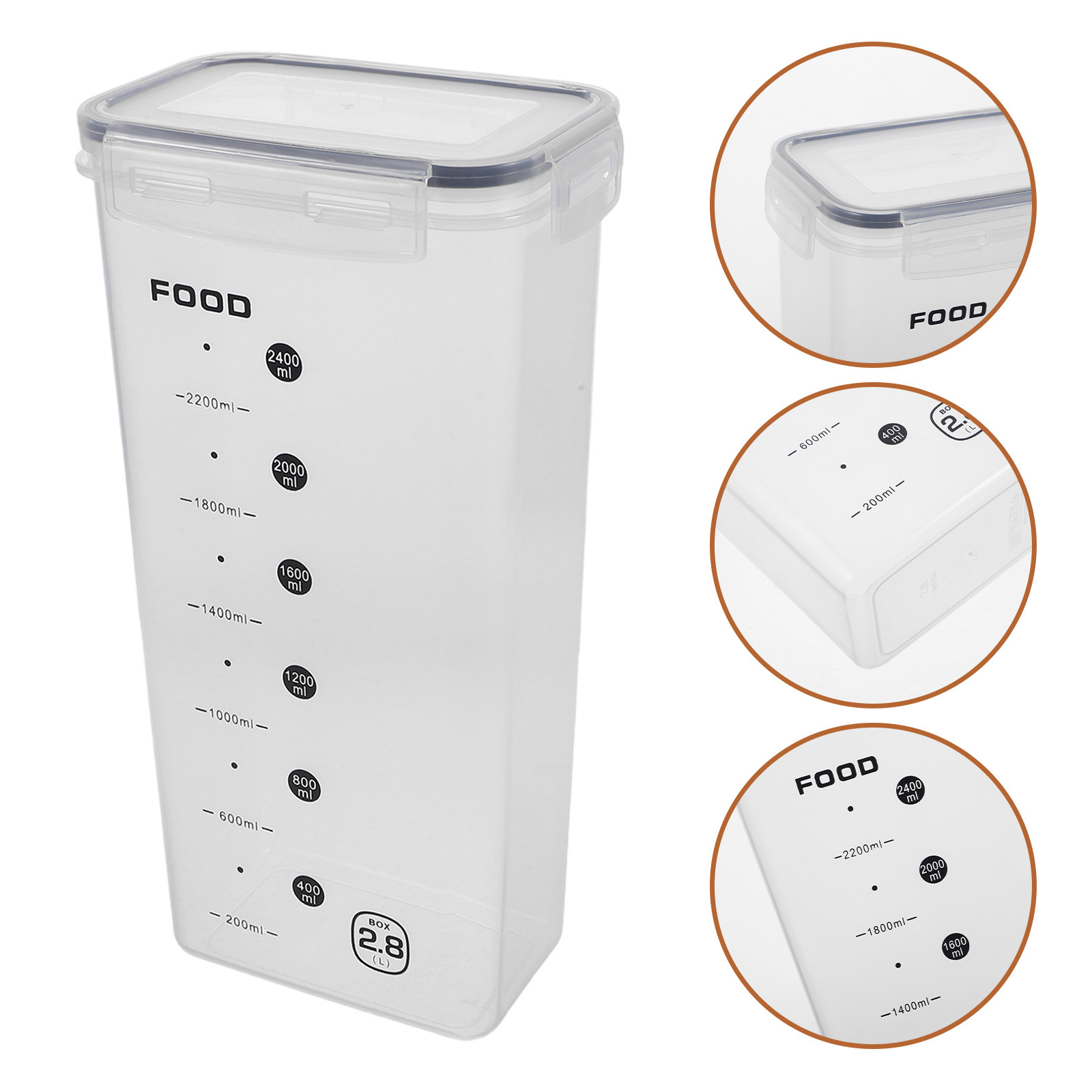 Food Storage Jars Airtight - 2 sztuki przezroczystych pojemników na zboże,