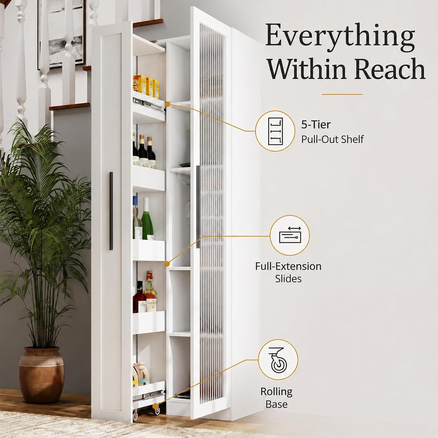 71-calowa biała szafka kuchenn – Food Storage Without Pantry recenzja i cena