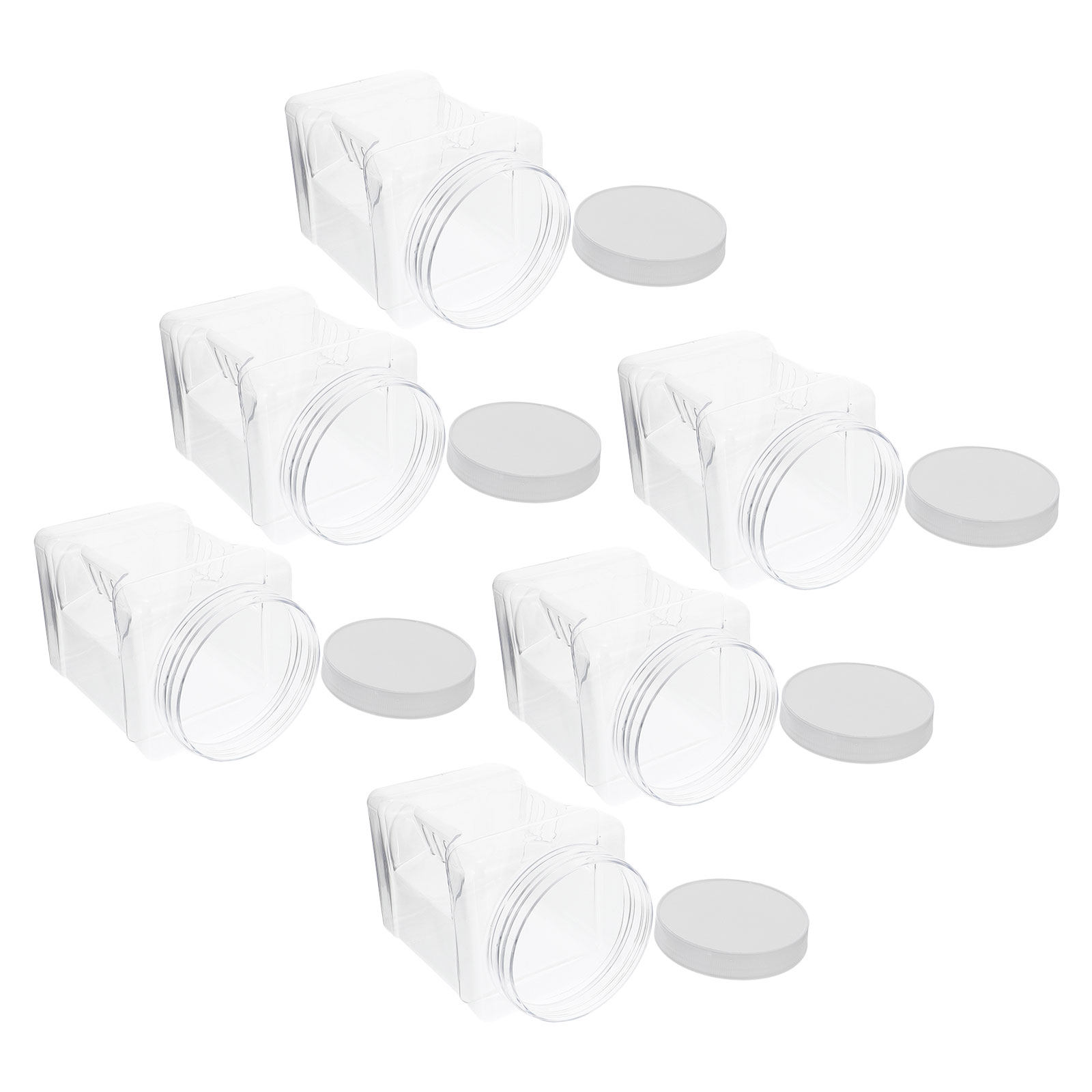 6 sztuk przezroczystych kwadra – Food Storage Jars Airtight recenzja i cena