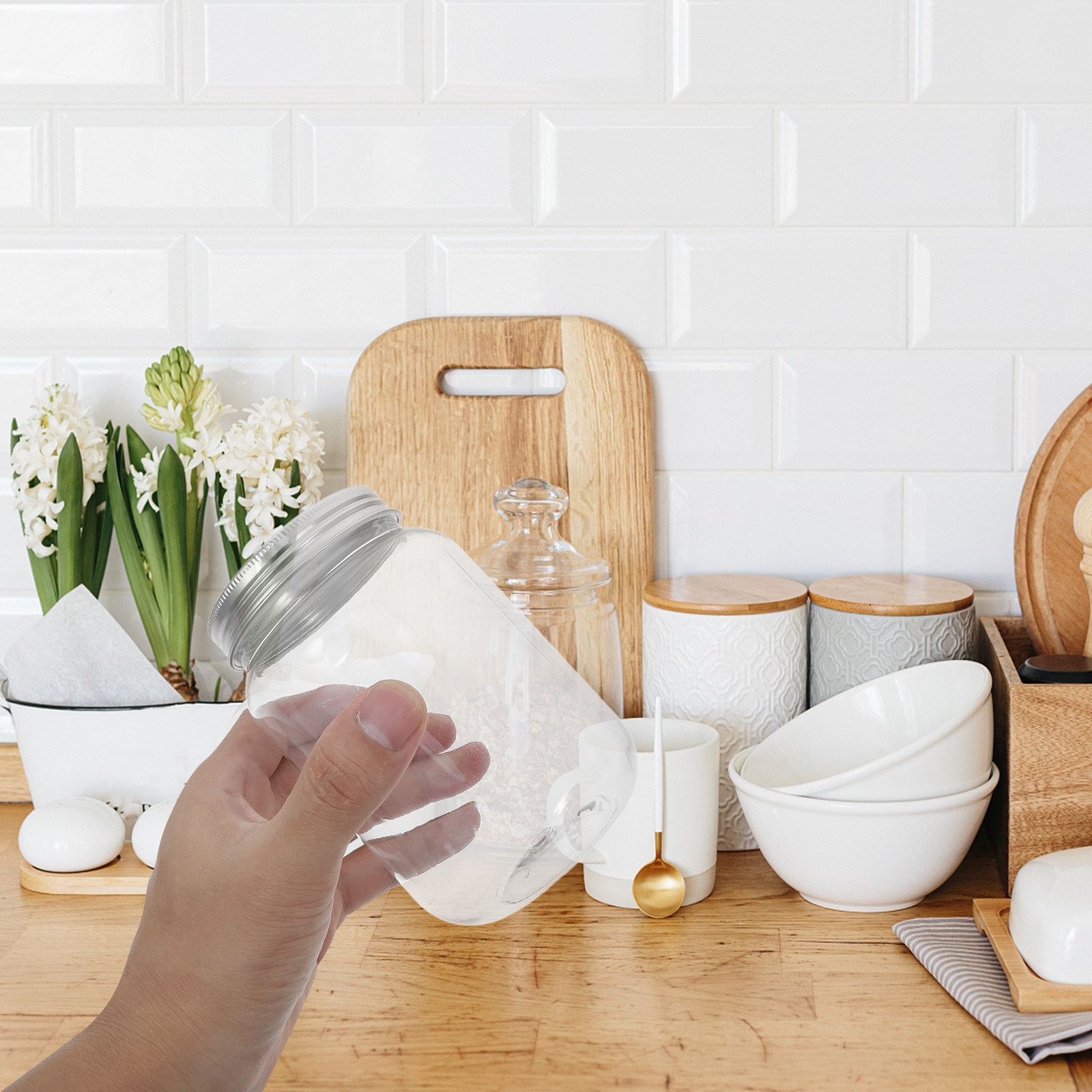 4 szt. Przezroczyste plastikow – Food Storage Jars Airtight recenzja i cena