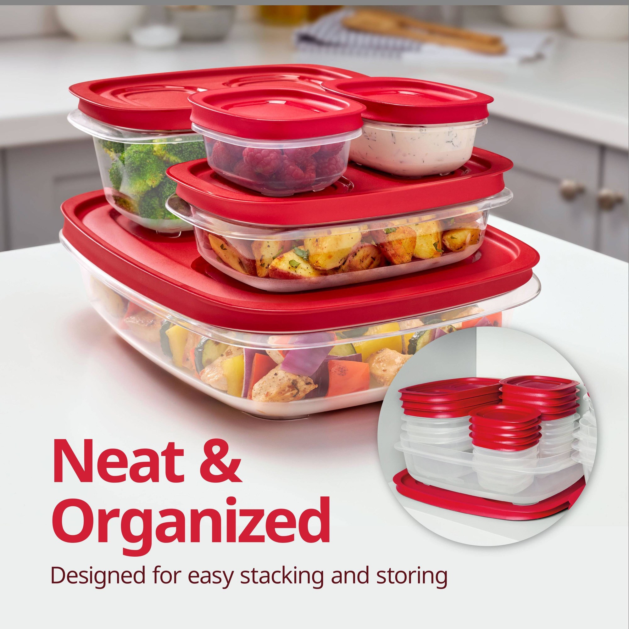 Czerwony prostokątny pojemnik  – Food Storage Meal Prep recenzja i cena