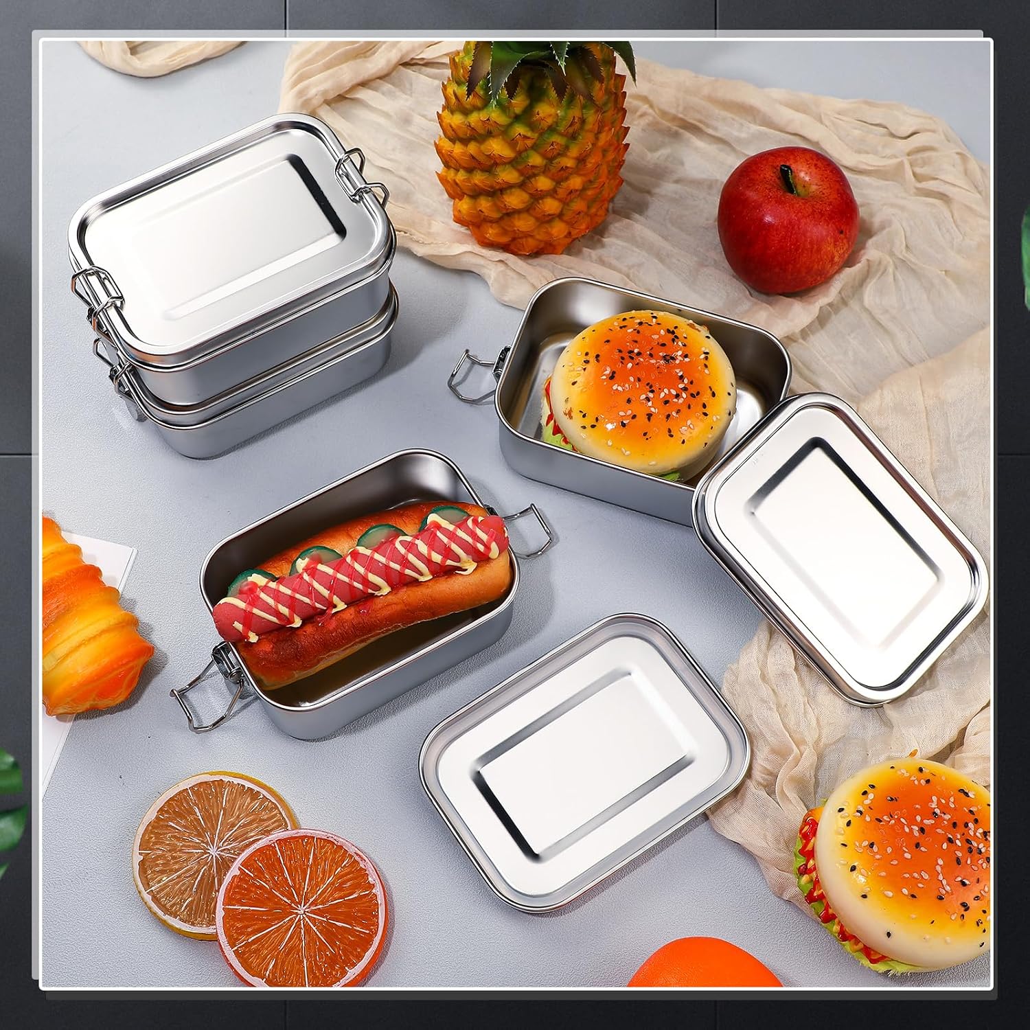 Pojemniki na żywność ze stali  – Food Storage Prep Containers recenzja i cena