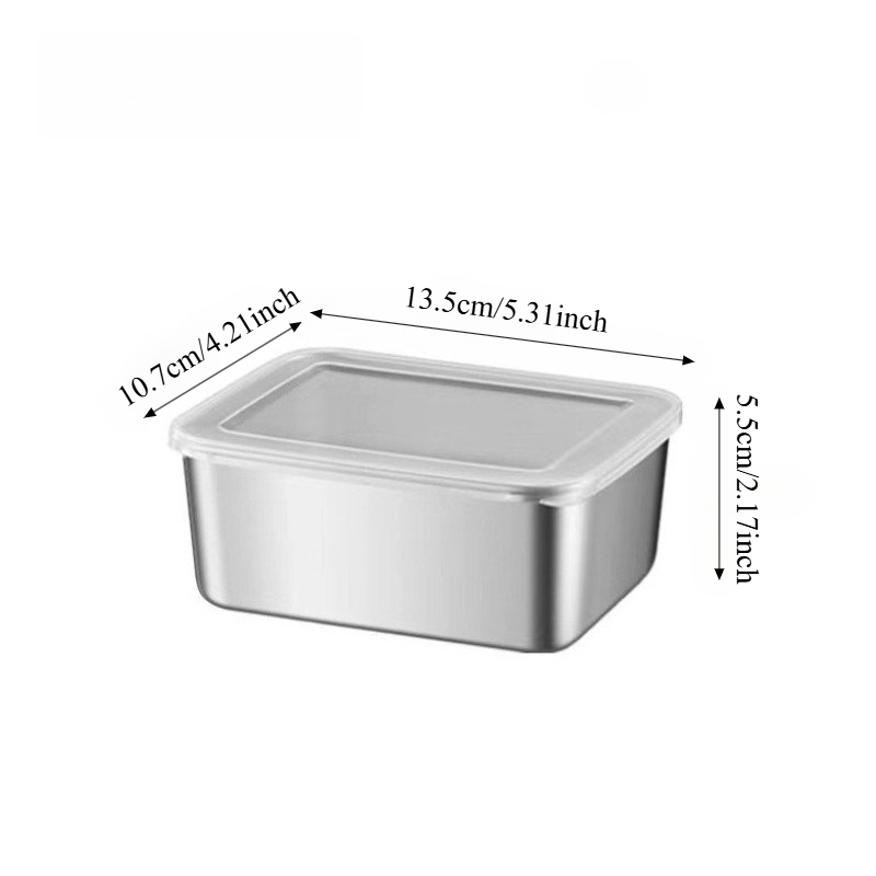 3/6 szt. Prostokątna pojemnik  – Stainless Lunch Box recenzja i cena
