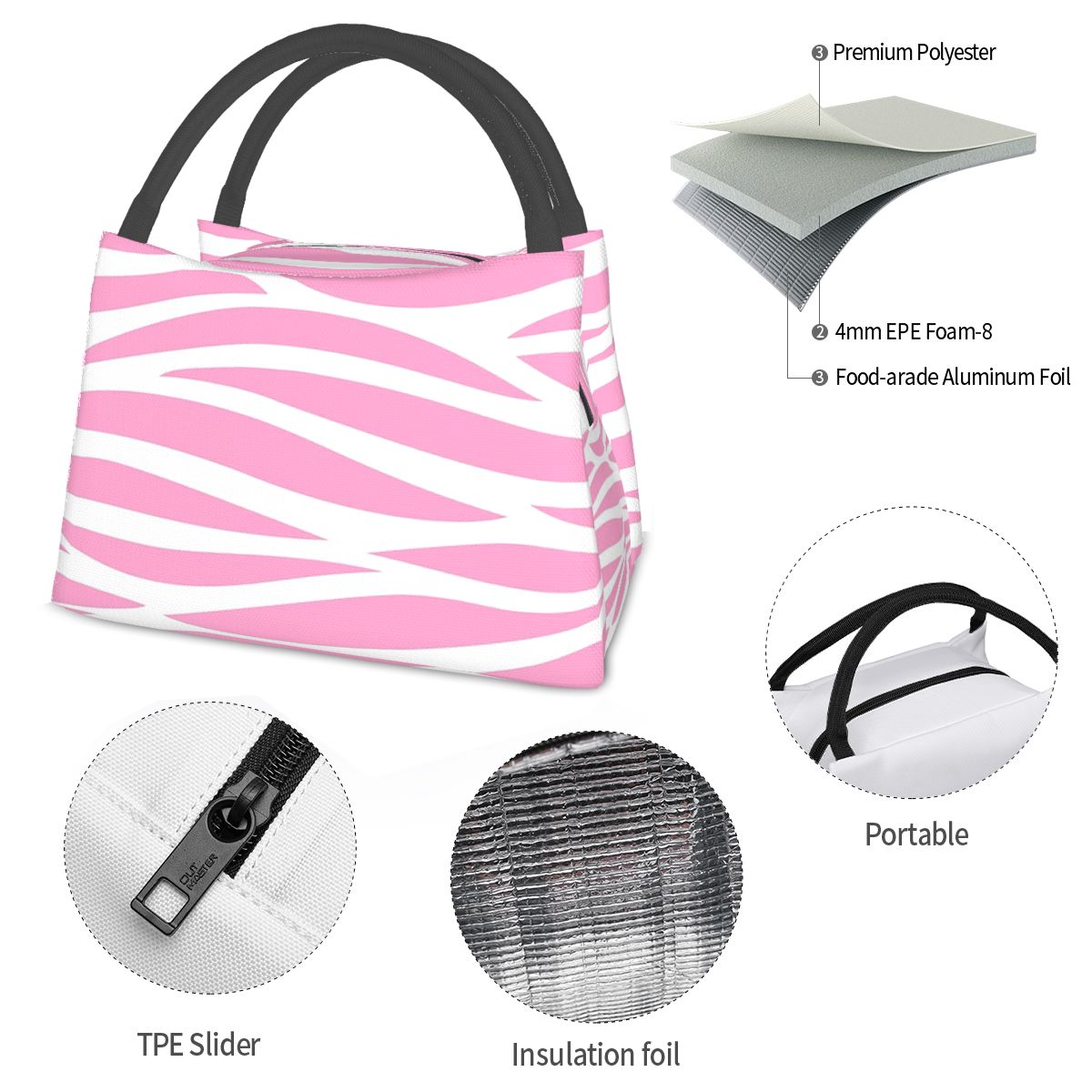 Torba na lunch z motywem zebry – Zebra Food Storage recenzja i cena