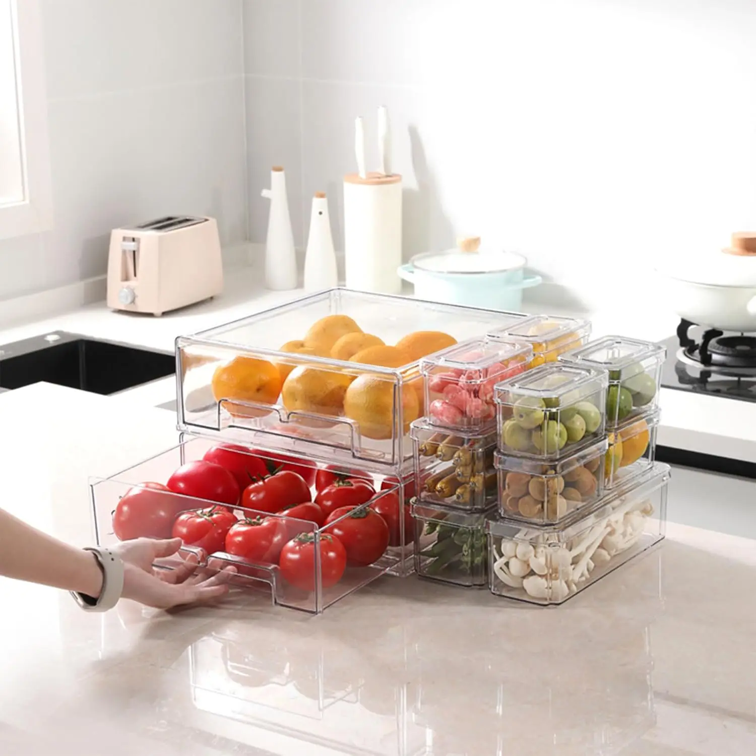 10/14 szt. Przezroczyste pojem – Food Storage Without Pantry recenzja i cena