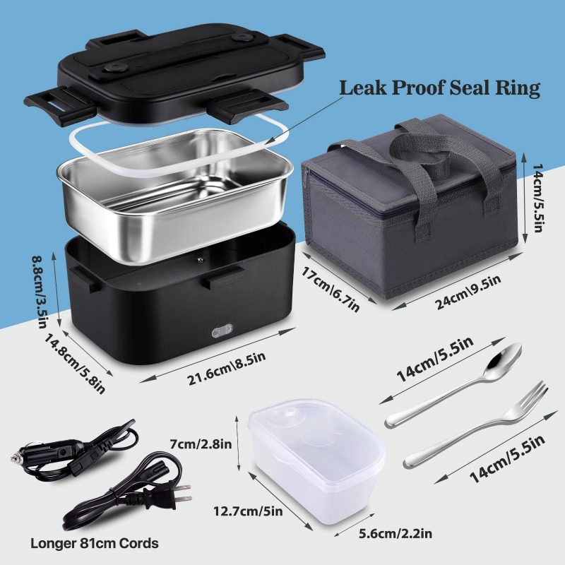 Elektryczny podgrzewany pojemn – Stainless Lunch Box recenzja i cena