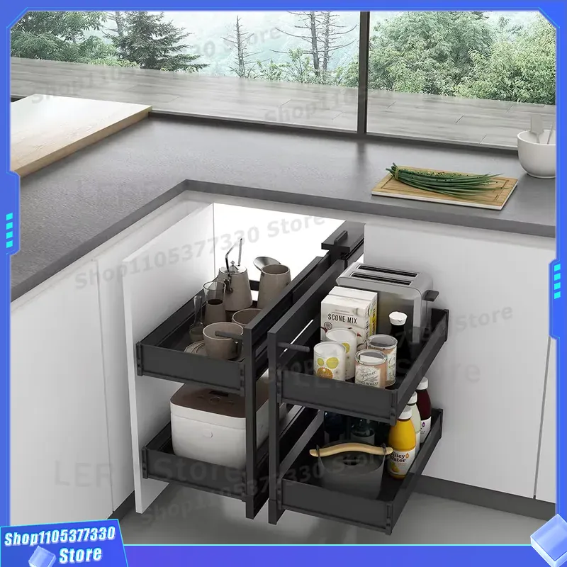 Podwójny wysuwany kosz do szaf – Food Storage Without Pantry recenzja i cena