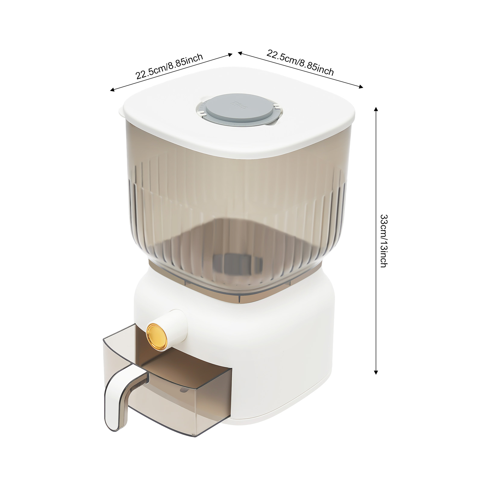 Kwadratowy pojemnik na zboże z – Food Storage Without Pantry recenzja i cena