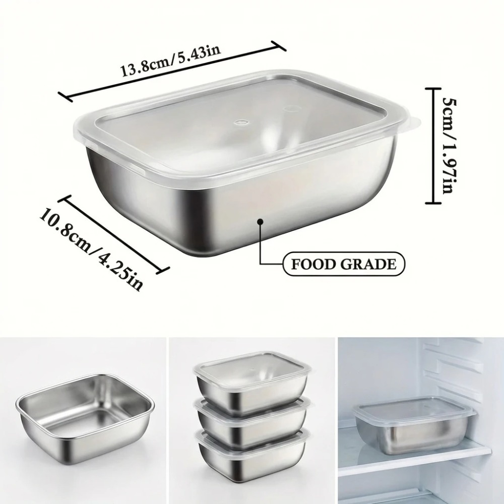 6 SZT. Pojemników na żywność z – Stainless Lunch Box recenzja i cena