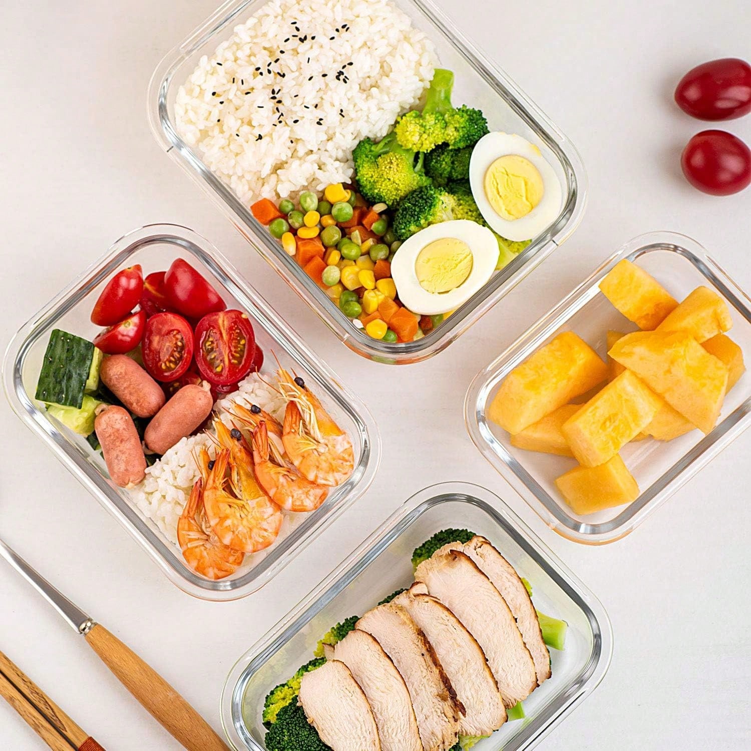 10 sztuk szklanych pojemników  – Food Storage Prep Containers recenzja i cena