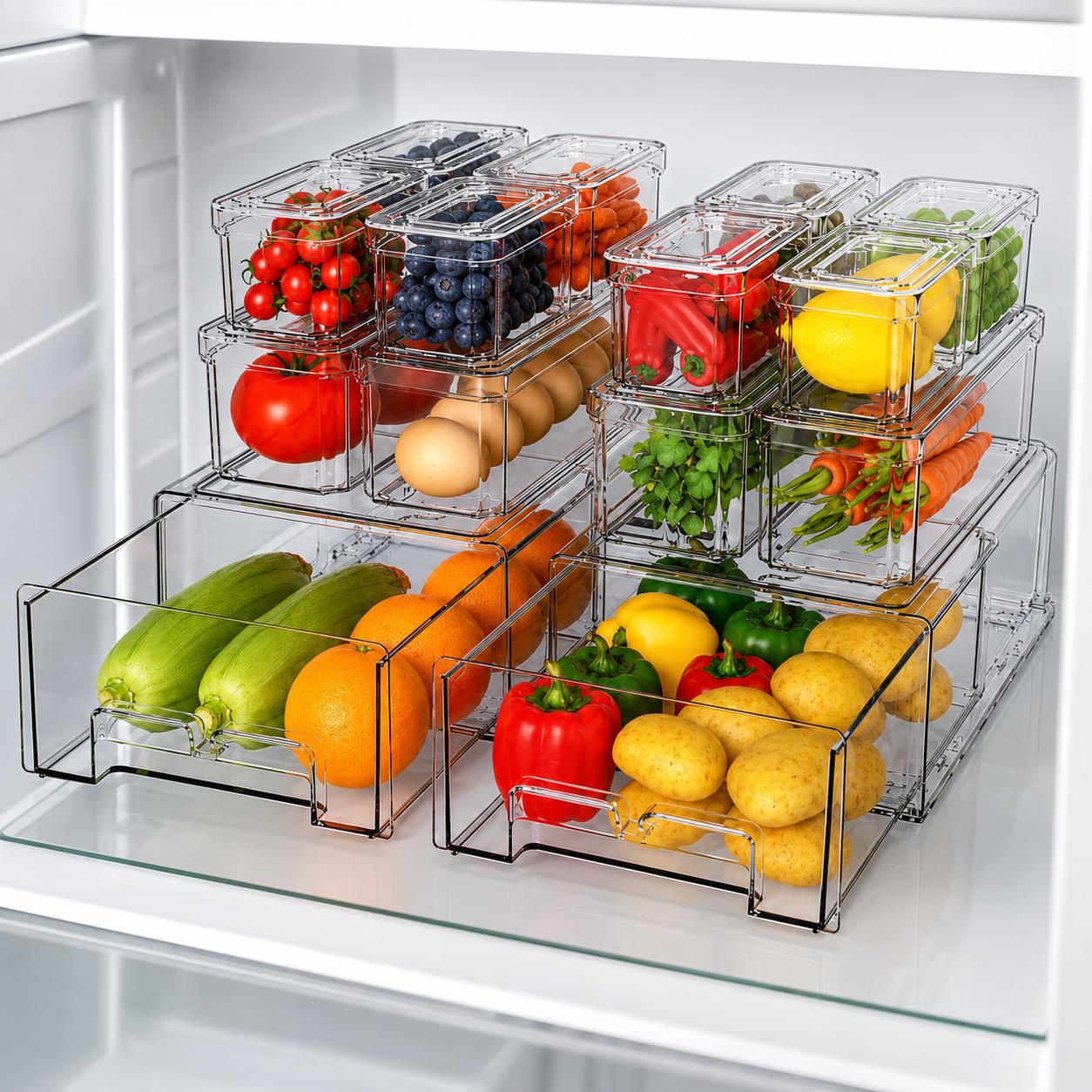 Organizery do lodówki z pokryw – Food Storage Without Pantry recenzja i cena