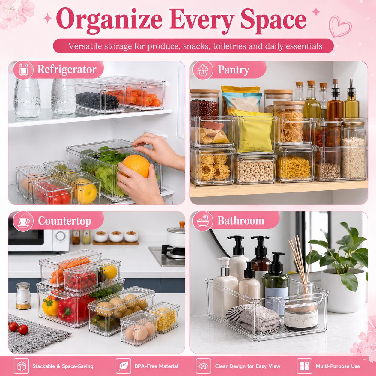 Organizery do lodówki z pokryw – Food Storage Without Pantry recenzja i cena