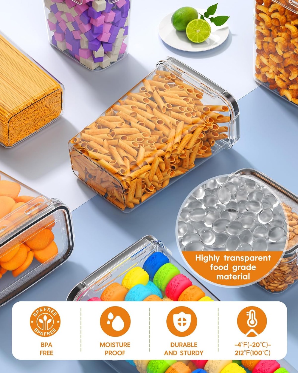 24 szt. Hermetyczne pojemniki  – Food Storage Label recenzja i cena